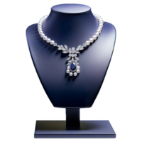 AI generated Pearl Perfection, White Pearl Necklace Showcased in Elegance png