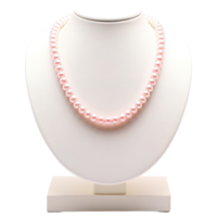 AI generated Elegant Accessory Display, Luxurious Pearl Necklace png