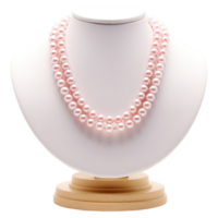 AI generated Pearl Perfection, Pearl Necklace Showcased in Elegance png