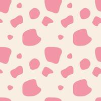 pink cow seamless pattern. vector illustration