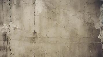 AI generated Grunge concrete wall background with cracks photo