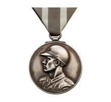 ai generiert Militär- Soldat Medaille verdienen Abzeichen png Datei