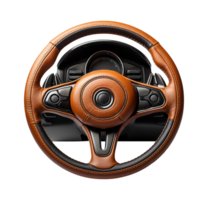 AI generated Car steering wheel png file