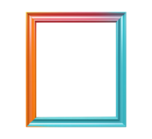 AI generated Photo frame object png file