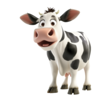 AI generated Cute Cow Animal png file