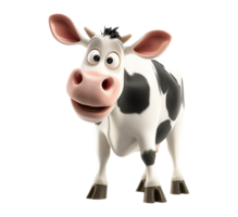 AI generated Cute Cow Animal png file