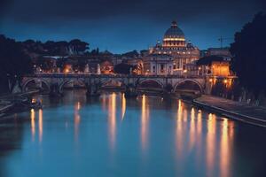 Italy Iconic Vatican City Night View photo