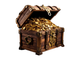 AI generated Pirate chest object png file