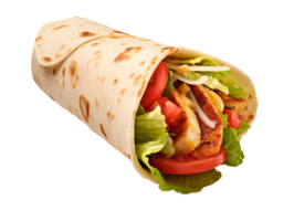 ai generato Fast food avvolgere oggetto png file