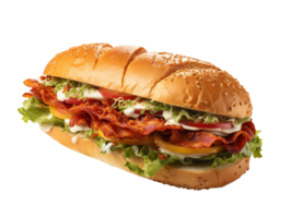 ai généré sandwich Fast food objet png fichier