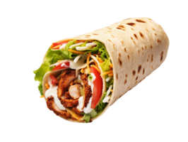 ai generato Fast food avvolgere oggetto png file