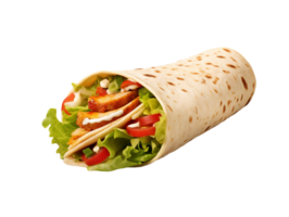 AI generated Fastfood wrap object png file