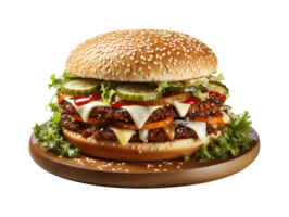 AI generated Hamburger fastfood object png file