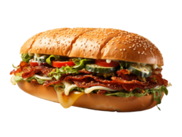 AI generated Sandwich fastfood object png file