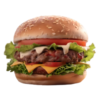 AI generated Fresh tasty burger, burger, Ai generated png