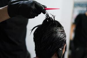 hair cutting techniques, in the salon photo