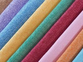 Colorful background, A stack of colorful fabric. Full frame shot of muti colored fabric background photo