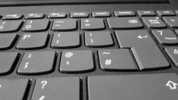 image of a black laptop keyboard photo
