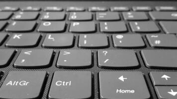 imagen de un negro ordenador portátil teclado foto