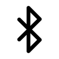 Bluetooth Sign Flat Icon Isolated Vector Illustration
