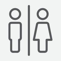 género iconos, hombres y mujer baño iconos, baño iconos, baño iconos, símbolos, y prima calidad gráfico diseño elementos. moderno señales, lineal pictogramas, objetos, lleno símbolos, vector Arte