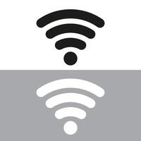 Wifi Icon. Vector wi-fi signal black and white wireless icons set,  Vector