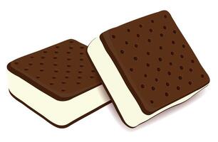 vector ilustración de chocolate chip galletas