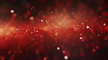 AI generated Red glow particle abstract bokeh background photorealistic 3d render photo