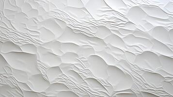 AI generated Glued white paper textured , stuck to white table, random tearing, moderate embossing, photo