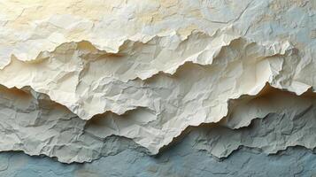 AI generated White crumpled paper texture background. photo