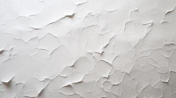 AI generated Glued white paper textured , stuck to white table, random tearing, moderate embossing, photo