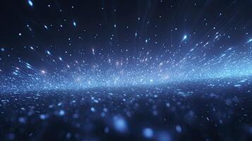 AI generated Blue glow particle abstract bokeh background photorealistic 3d render photo