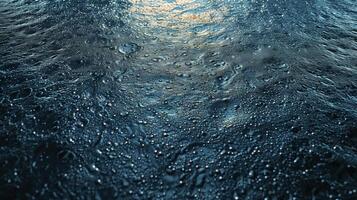 AI generated Raindrops on the lake surface with tempting textures and dramatic lighting. Abstract Background. photo