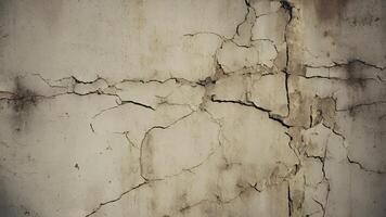 AI generated Grunge concrete wall background with cracks photo