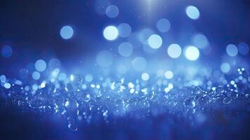 AI generated Blue glow particle abstract bokeh background photorealistic 3d render photo