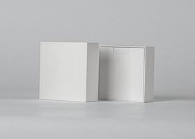 White Blank Package Box Mockup photo