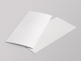 White Blank fold flyer and brochure mockup photo