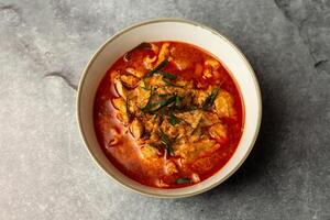 Penang Curry Chicken served in dish isolated isolated on background top view of bangladesh food photo