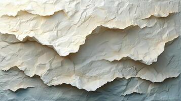 AI generated White crumpled paper texture background. photo