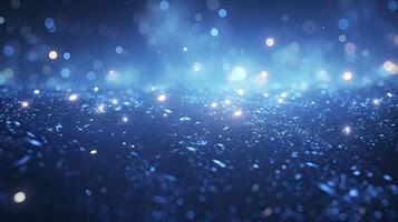 AI generated Blue glow particle abstract bokeh background photorealistic 3d render photo