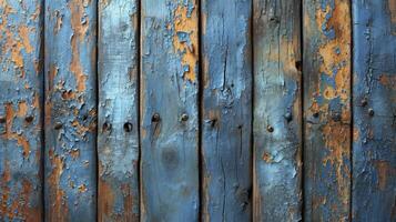 AI generated Timeworn wood planks, each bearing the unique charm of cracks and alluring wood fibers. Old wood background. photo