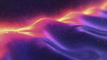 AI generated dark purple and pink grainy noise background texture, random liquid waves. medium contrast, low lighting but the colors are nice. top view. photo