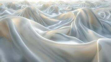 AI generated White silk fabric background. The luxurious fabric textured is very realistic and detailed. photo