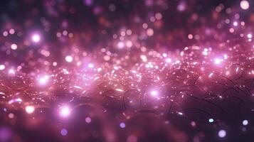 AI generated Pink glow particle abstract bokeh background photorealistic 3d render photo