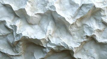 AI generated White crumpled paper texture background. photo