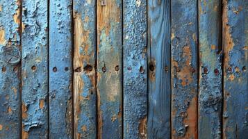 AI generated Timeworn wood planks, each bearing the unique charm of cracks and alluring wood fibers. Old wood background. photo