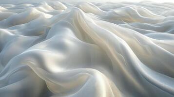 AI generated White silk fabric background. The luxurious fabric textured is very realistic and detailed. photo