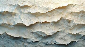 AI generated White crumpled paper texture background. photo