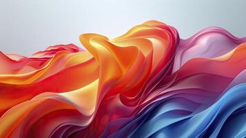 AI generated Color gradient waves. abstract background. photo