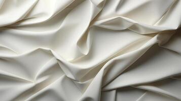 AI generated White crumpled paper texture background. photo